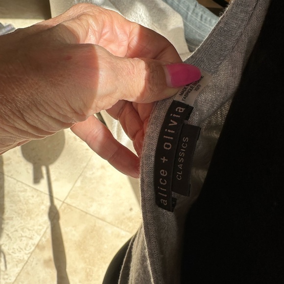 ALICE & OLIVIA BACKLESS SWEATER XSM GREY EUC - Picture 5 of 6